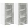 Szafka wisząca z drzwiami 2 pcs Betonowy szary 40 x 31 x 80 cm
