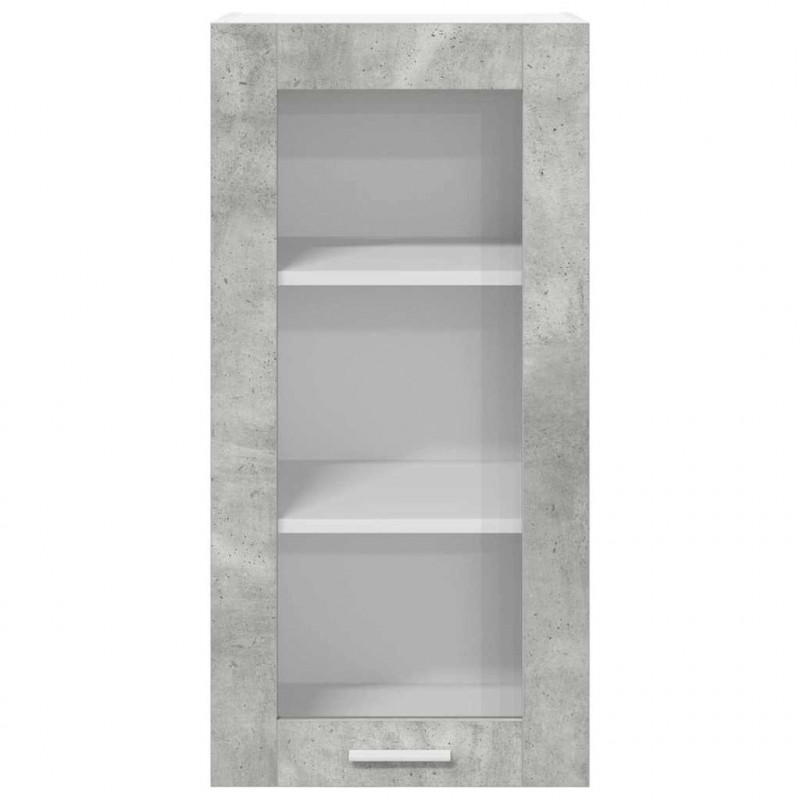 Szafka wisząca z drzwiami 2 pcs Betonowy szary 40 x 31 x 80 cm