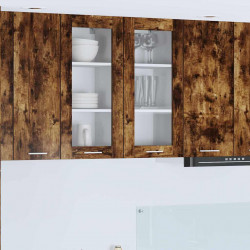 Szafka wisząca z drzwiami 2 pcs Dąb wędzony 40 x 31 x 80 cm