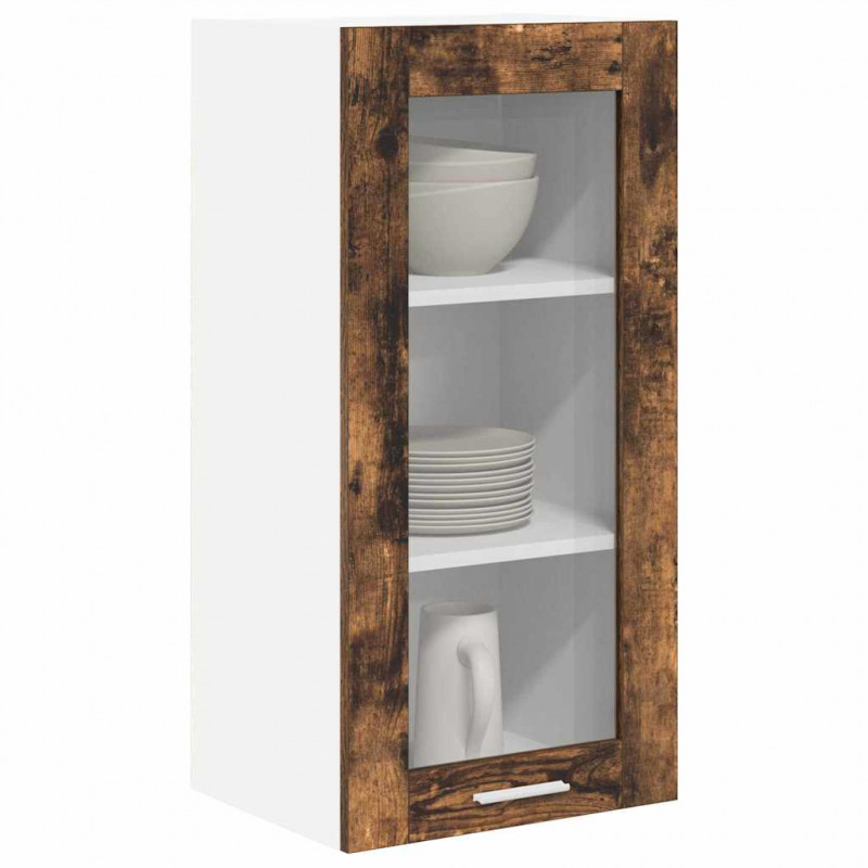 Szafka wisząca z drzwiami 2 pcs Dąb wędzony 40 x 31 x 80 cm