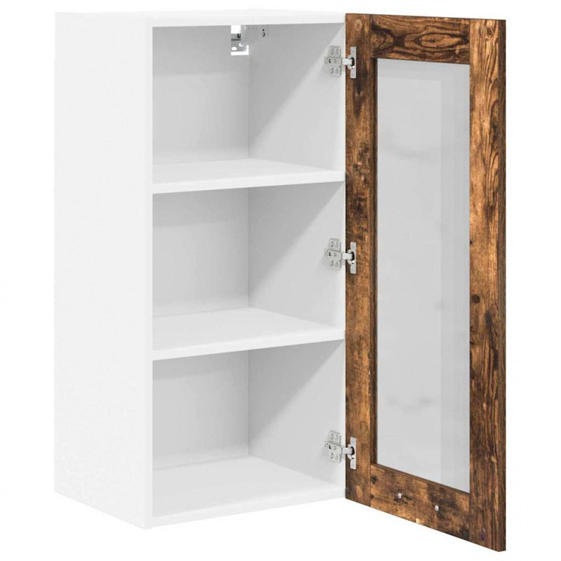 Szafka wisząca z drzwiami 2 pcs Dąb wędzony 40 x 31 x 80 cm