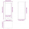 Szafka wisząca z drzwiami 2 pcs Dąb wędzony 40 x 31 x 80 cm