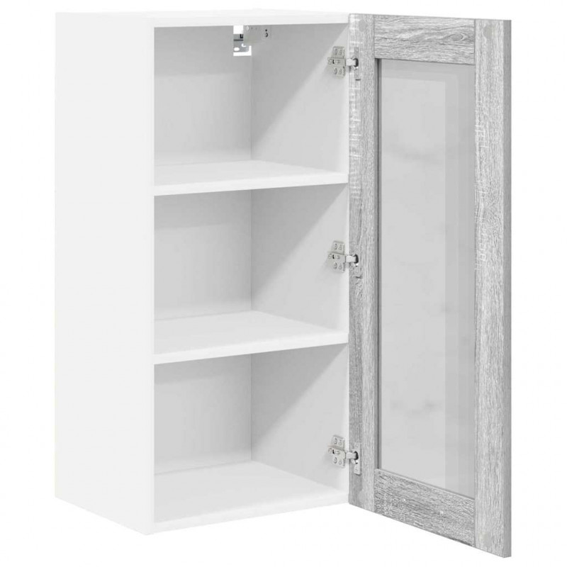 Szafka wisząca z drzwiami 2 pcs Szary Sonoma 40 x 31 x 80 cm