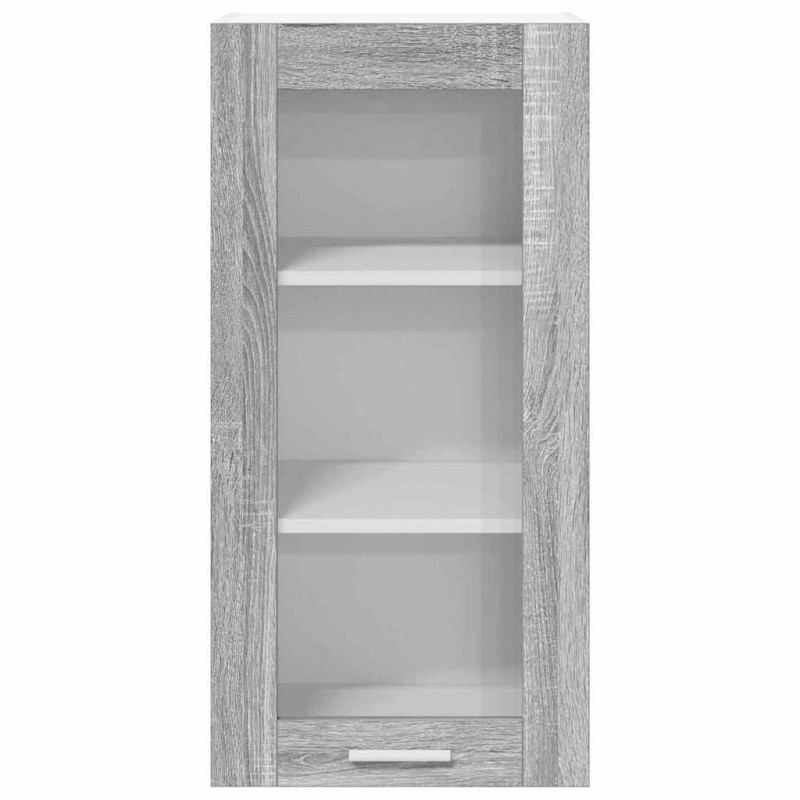 Szafka wisząca z drzwiami 2 pcs Szary Sonoma 40 x 31 x 80 cm