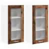 Szafka wisząca z drzwiami 2 pcs Stare drewno 40 x 31 x 80 cm