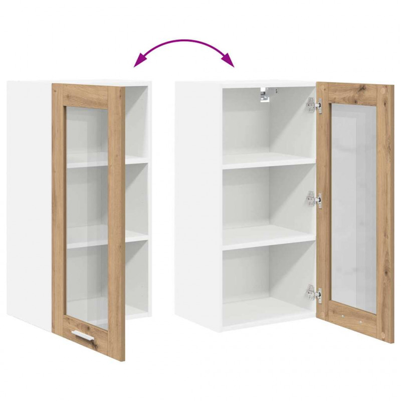 Szafka wisząca 2 pcs Dąb rzemieślniczy 40 x 31 x 80 cm
