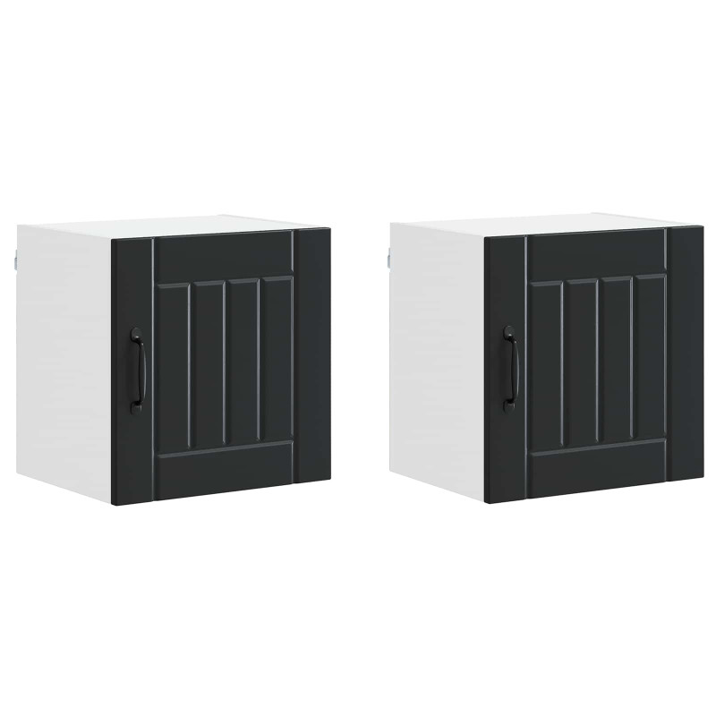 Szafka kuchenna 2 pcs Czarny 40 x 31 x 40 cm