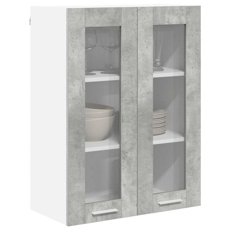 Szafka wisząca z przechowywaniem Betonowy szary 60 x 31 x 80 cm
