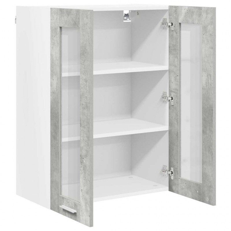 Szafka wisząca z przechowywaniem Betonowy szary 60 x 31 x 80 cm