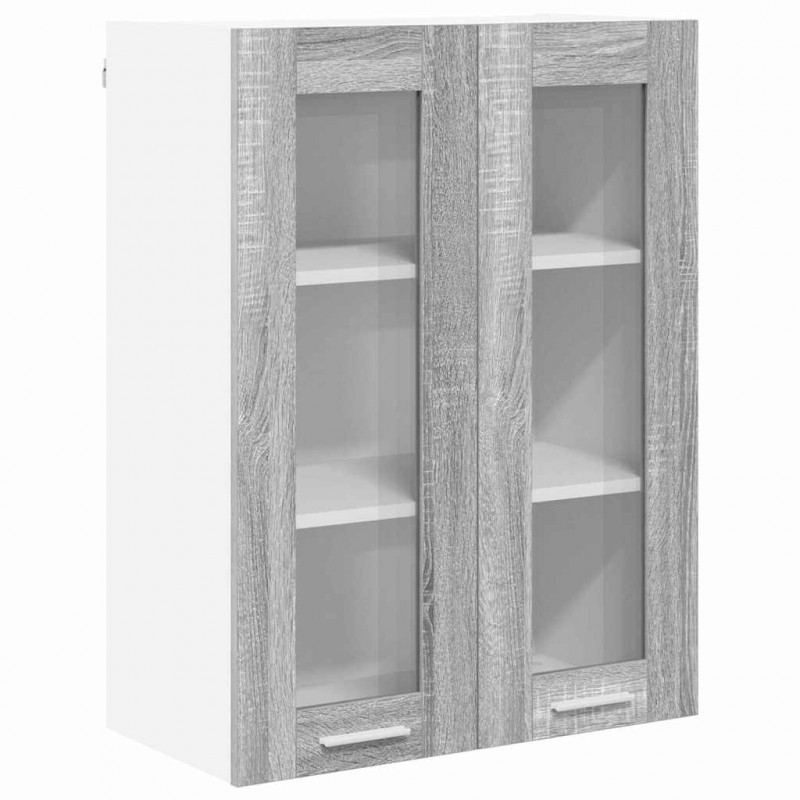 Szafka wisząca z przechowywaniem Szary Sonoma 60 x 31 x 80 cm