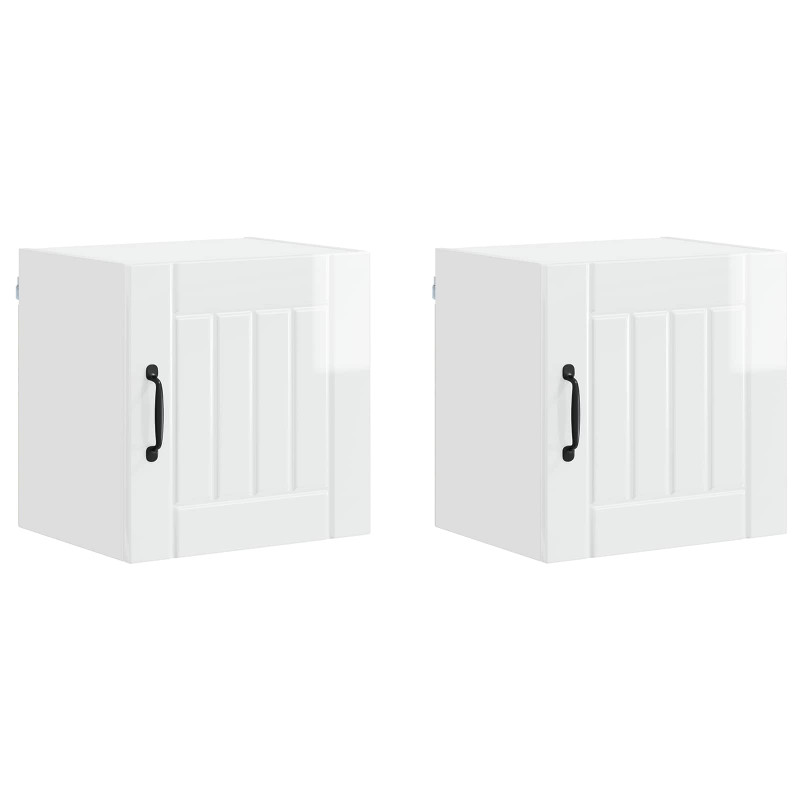 Szafka kuchenna 2 pcs Wysoki połysk biały 40 x 31 x 40 cm