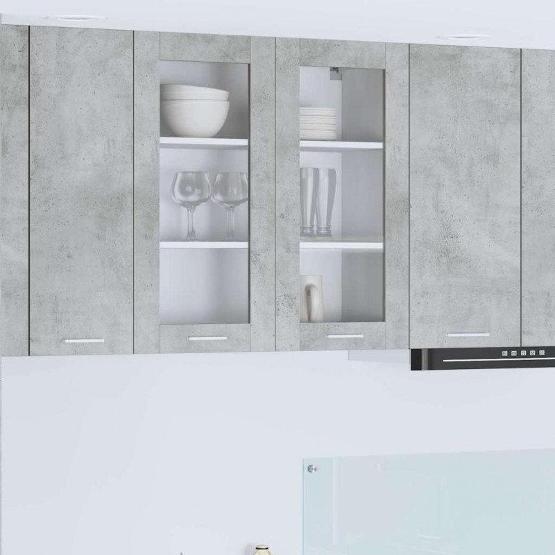 Szafka wisząca z przechowywaniem Betonowy szary 80 x 31 x 80 cm