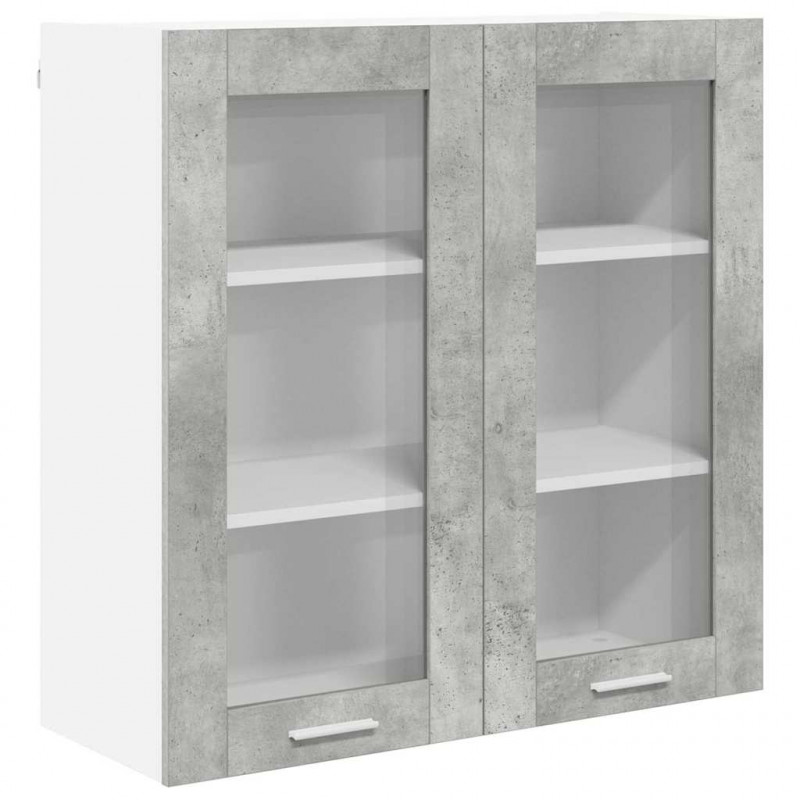 Szafka wisząca z przechowywaniem Betonowy szary 80 x 31 x 80 cm