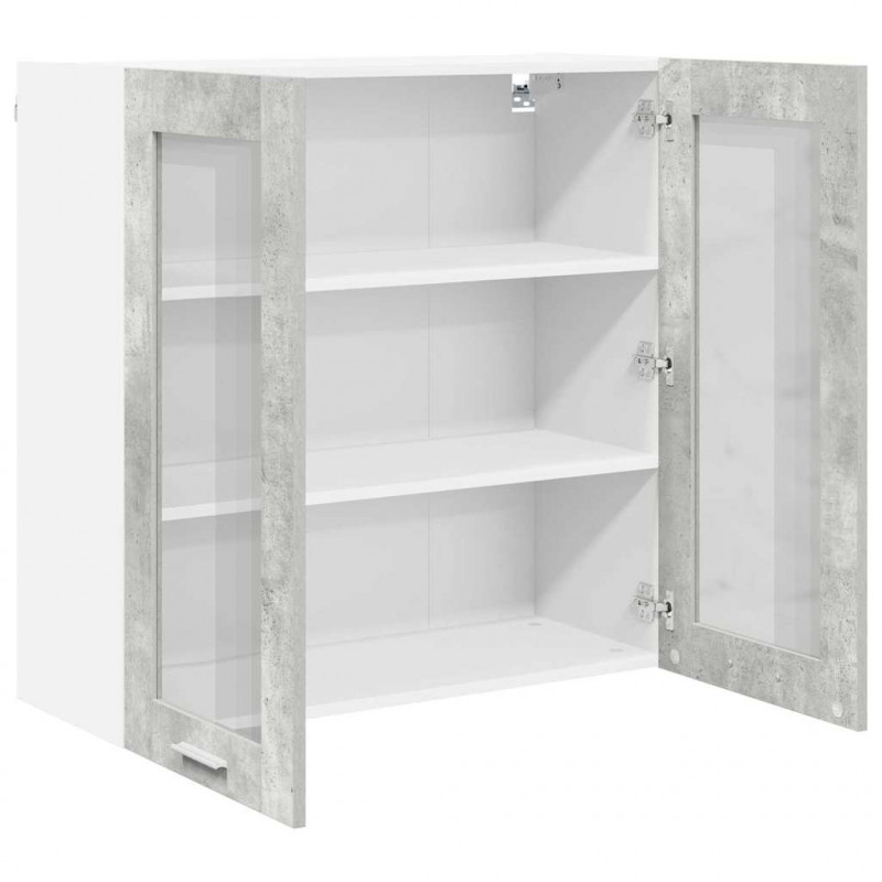 Szafka wisząca z przechowywaniem Betonowy szary 80 x 31 x 80 cm