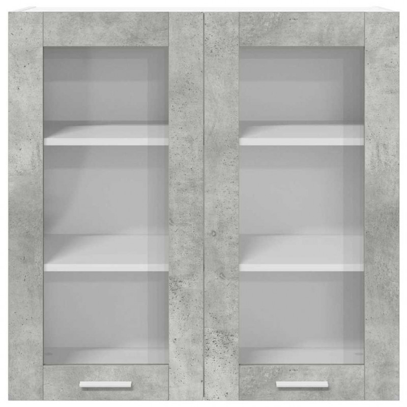 Szafka wisząca z przechowywaniem Betonowy szary 80 x 31 x 80 cm