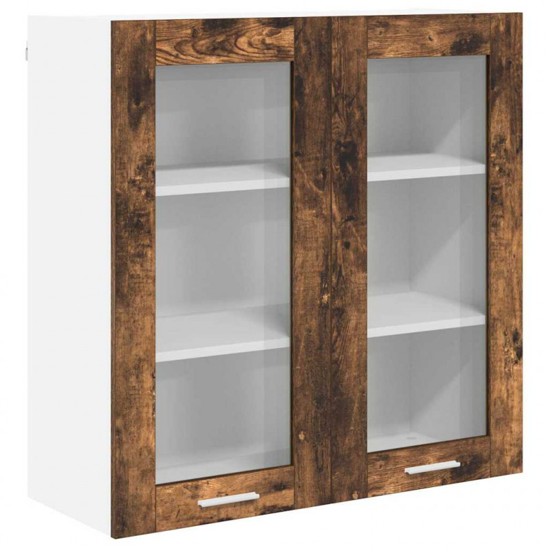 Szafka wisząca z przechowywaniem Dąb wędzony 80 x 31 x 80 cm