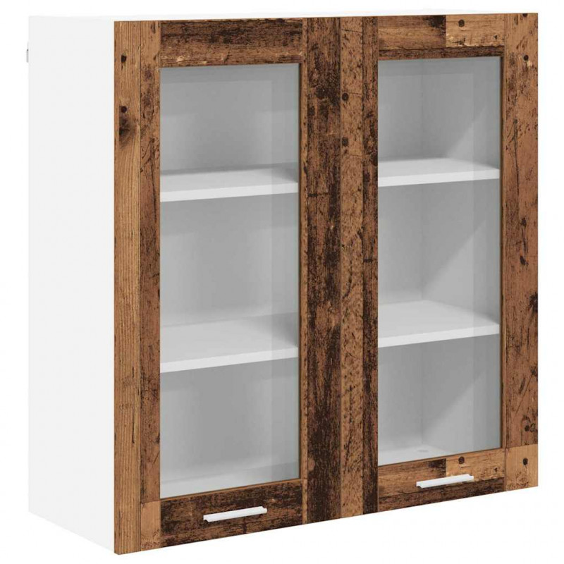 Szafka wisząca z przechowywaniem Stare drewno 80 x 31 x 80 cm