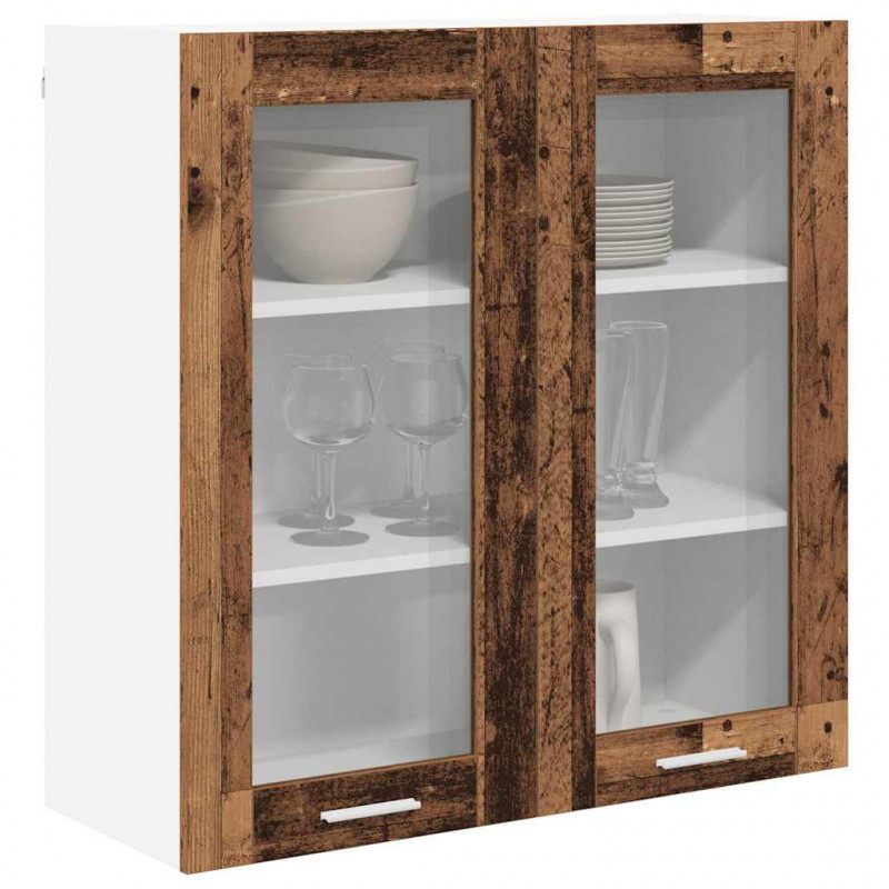 Szafka wisząca z przechowywaniem Stare drewno 80 x 31 x 80 cm