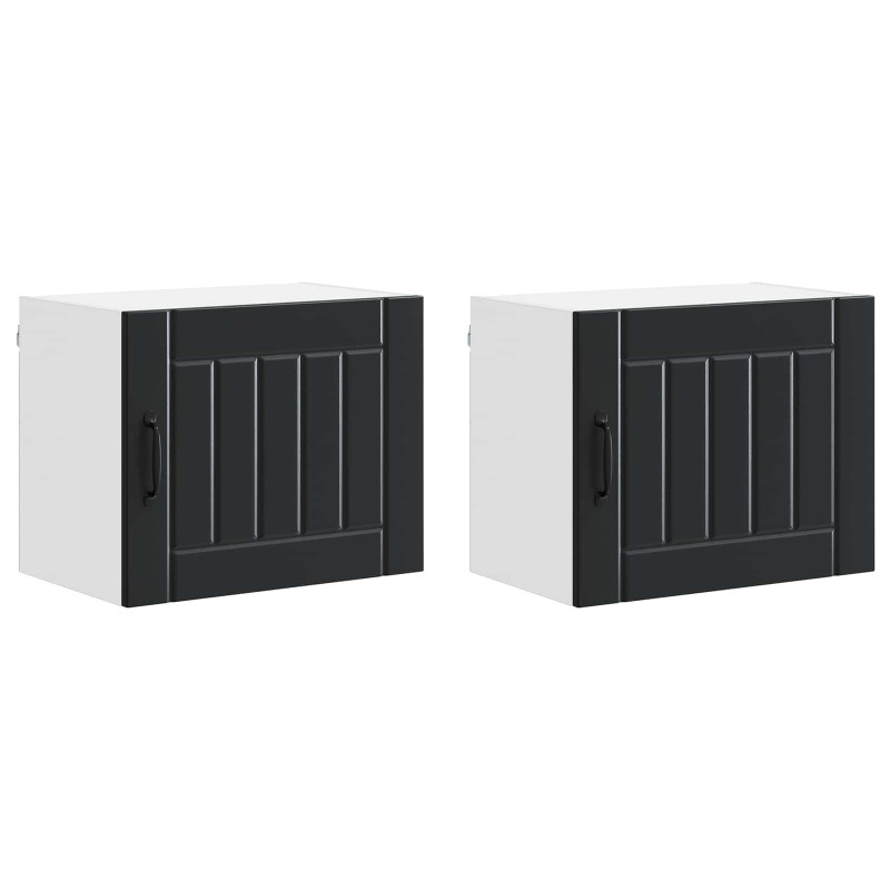 Szafka kuchenna 2 pcs Czarny 50 x 31 x 40 cm