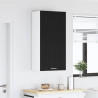 Szafka wisząca z drzwiami Czarny Dąb i Biały 50 x 31 x 100 cm