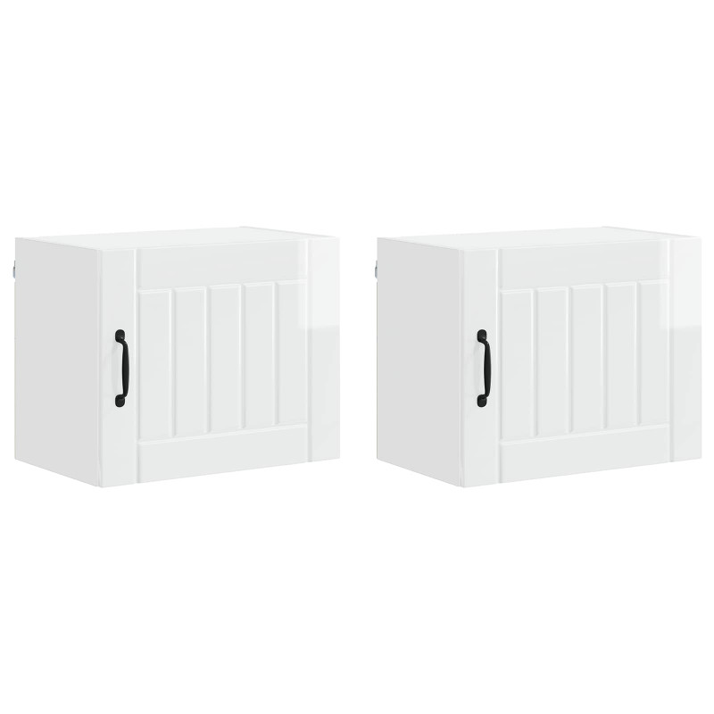 Szafka kuchenna 2 pcs Wysoki połysk biały 50 x 31 x 40 cm