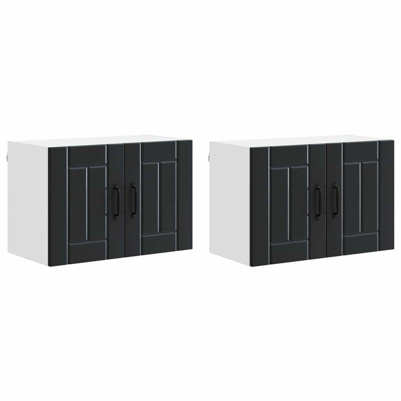 Szafka kuchenna 2 pcs Czarny 60 x 31 x 40 cm