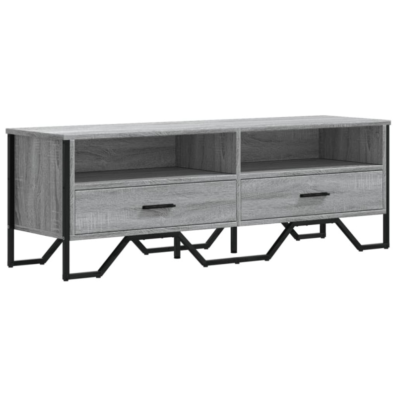 Szafka pod TV, szary dąb sonoma, 122x34x41 cm