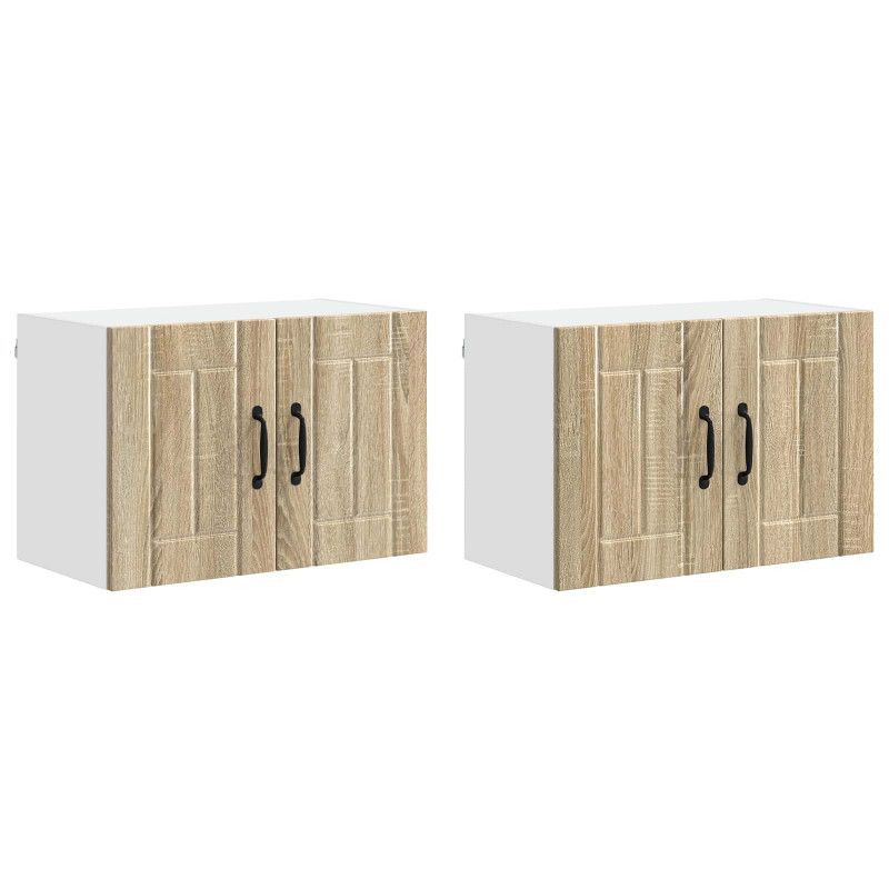 Szafki kuchenne naścienne 2 pcs Dąb Sonoma 60 x 31 x 40 cm