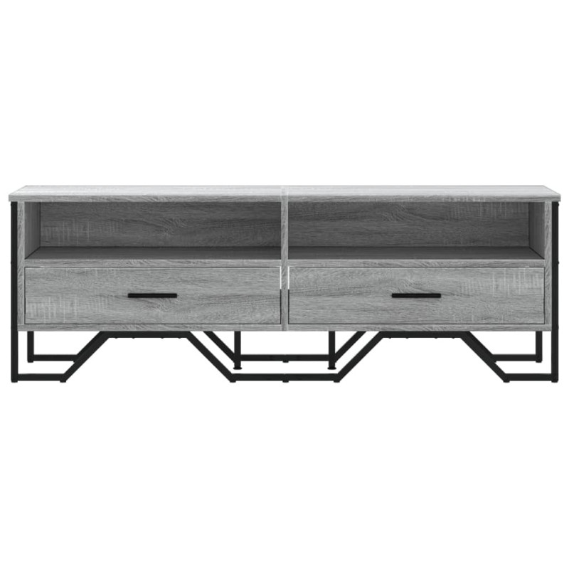 Szafka pod TV, szary dąb sonoma, 122x34x41 cm