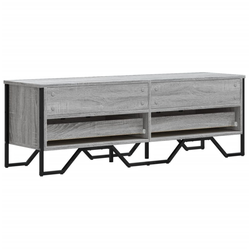 Szafka pod TV, szary dąb sonoma, 122x34x41 cm