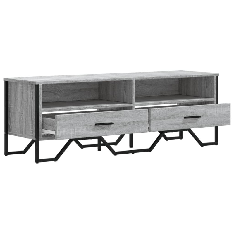 Szafka pod TV, szary dąb sonoma, 122x34x41 cm