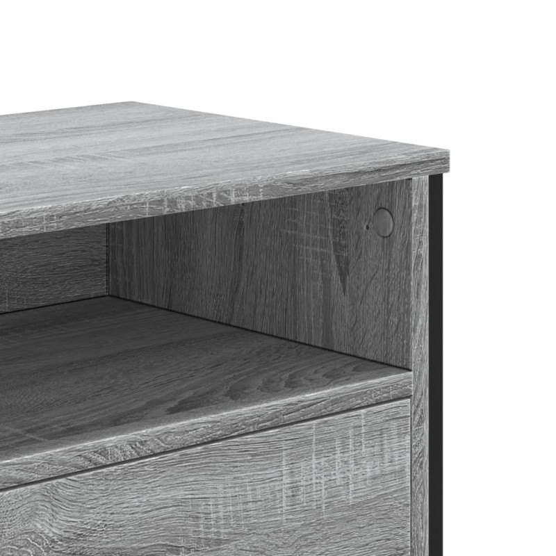 Szafka pod TV, szary dąb sonoma, 122x34x41 cm