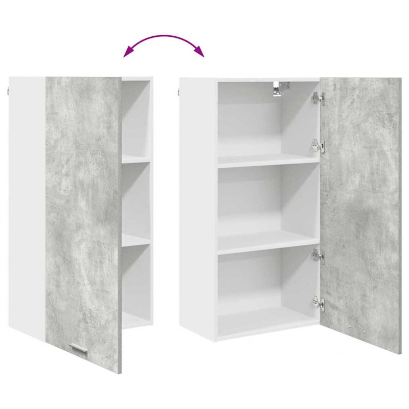 Szafka wisząca Betonowa szarość i biel 50 x 31 x 100 cm