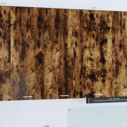 Szafka wisząca z drzwiami Wędzony dąb i biały 50 x 31 x 100 cm