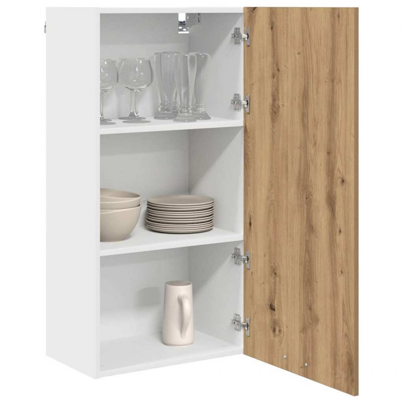 Szafka wisząca Dąb rzemieślniczy i biały 50 x 31 x 100 cm