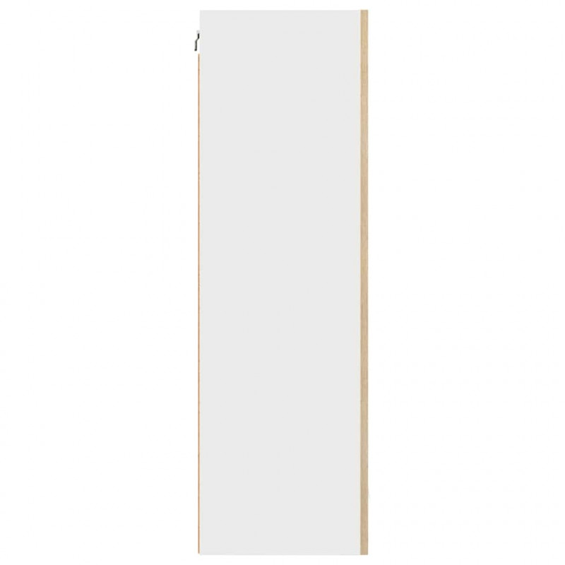 Szafka wisząca Dąb rzemieślniczy i biały 50 x 31 x 100 cm