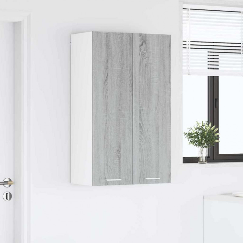 Szafka wisząca z przechowywaniem Szary Sonoma 60 x 31 x 100 cm