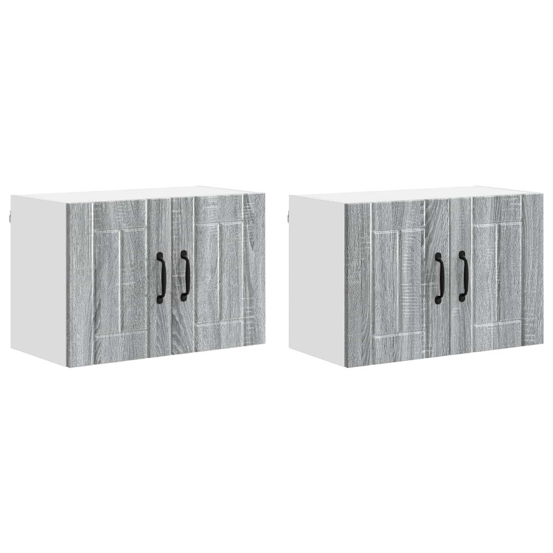 Szafki kuchenne naścienne 2 pcs Szary Sonoma 60 x 31 x 40 cm