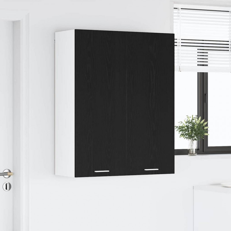 Szafka wisząca z przechowywaniem Czarny Dąb 80 x 31 x 100 cm