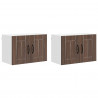 Szafki kuchenne naścienne 2 pcs Brązowy dąb 60 x 31 x 40 cm