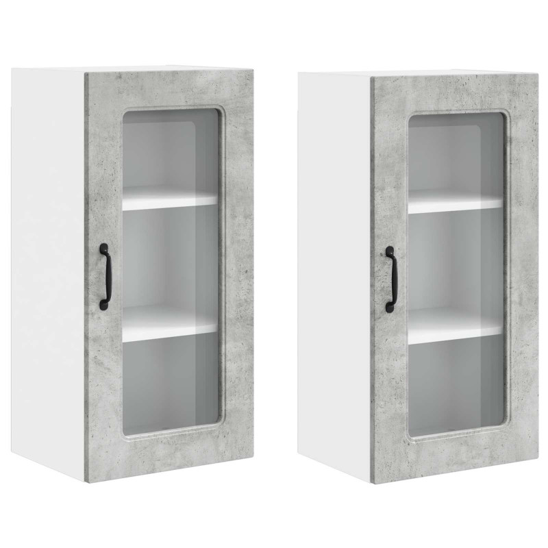 Szafka kuchenna Kalmar 2 pcs Betonowy szary 40 x 31 x 80 cm