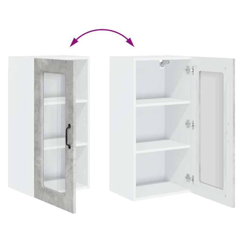 Szafka kuchenna Kalmar 2 pcs Betonowy szary 40 x 31 x 80 cm