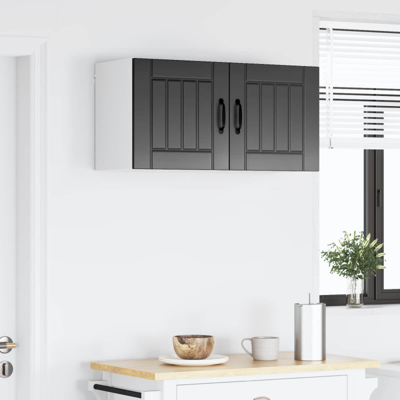 Szafka kuchenna Czarny 80 x 31 x 40 cm Materiał drewnopochodny