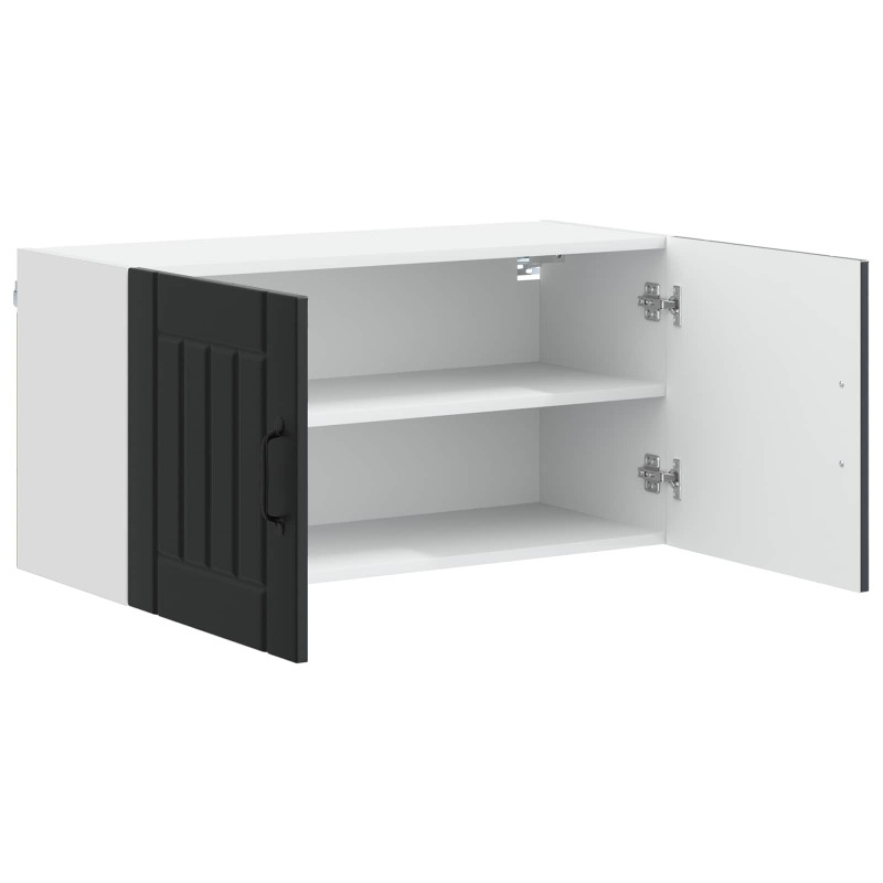 Szafka kuchenna Czarny 80 x 31 x 40 cm Materiał drewnopochodny