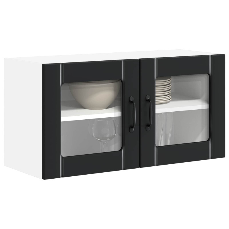 Szafka kuchenna Czarny 80 x 31 x 40 cm Materiał drewnopochodny