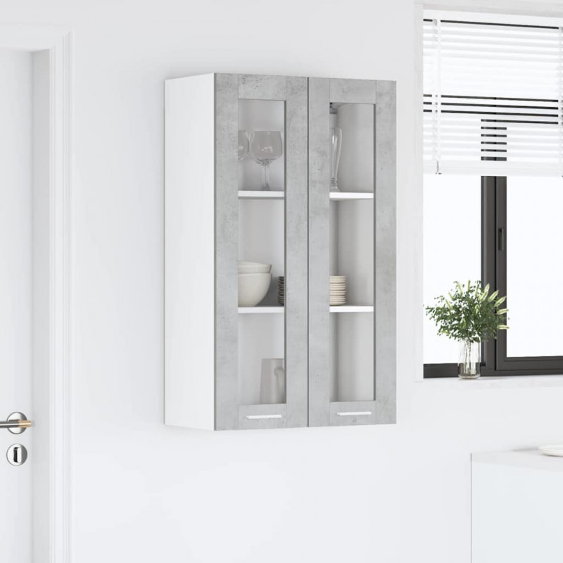 Szafka wisząca z drzwiami Betonowy szary 60 x 31 x 100 cm