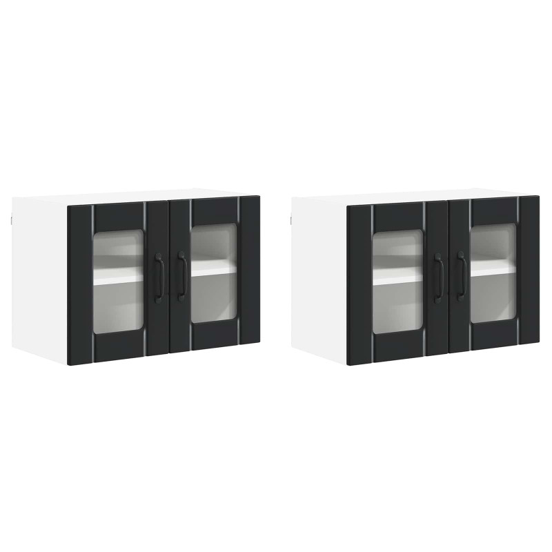 Szafka kuchenna 2 pcs Czarny 60 x 31 x 40 cm