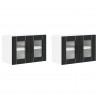 Szafka kuchenna 2 pcs Czarny 60 x 31 x 40 cm