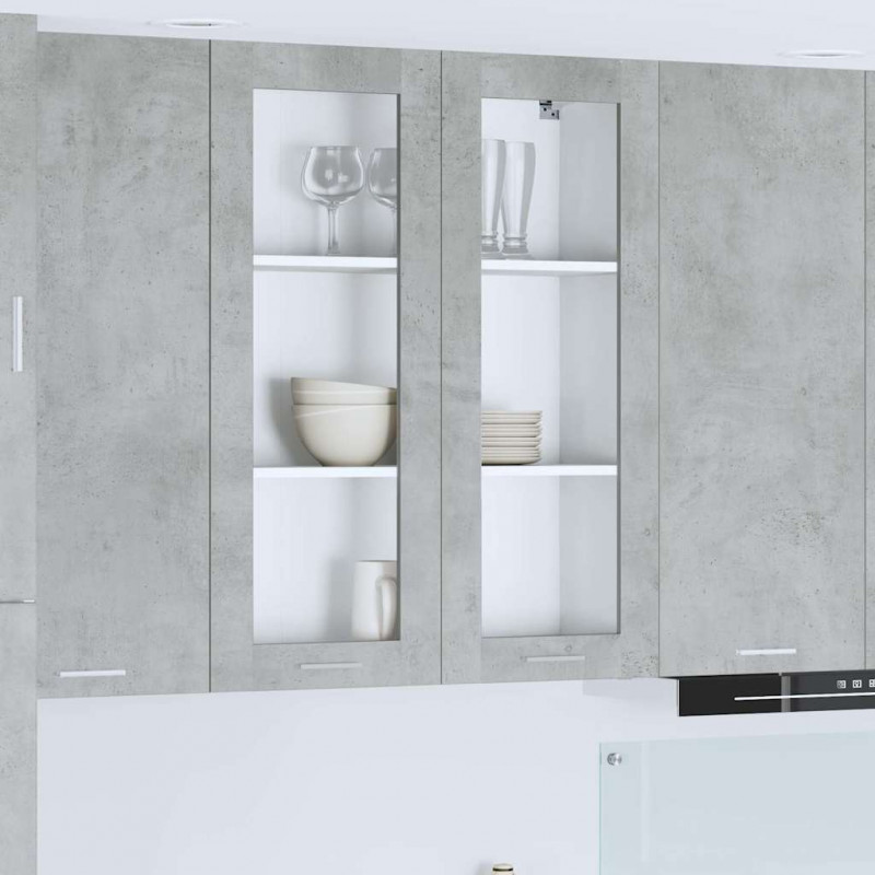 Szafka wisząca z drzwiami Betonowy szary 80 x 31 x 100 cm