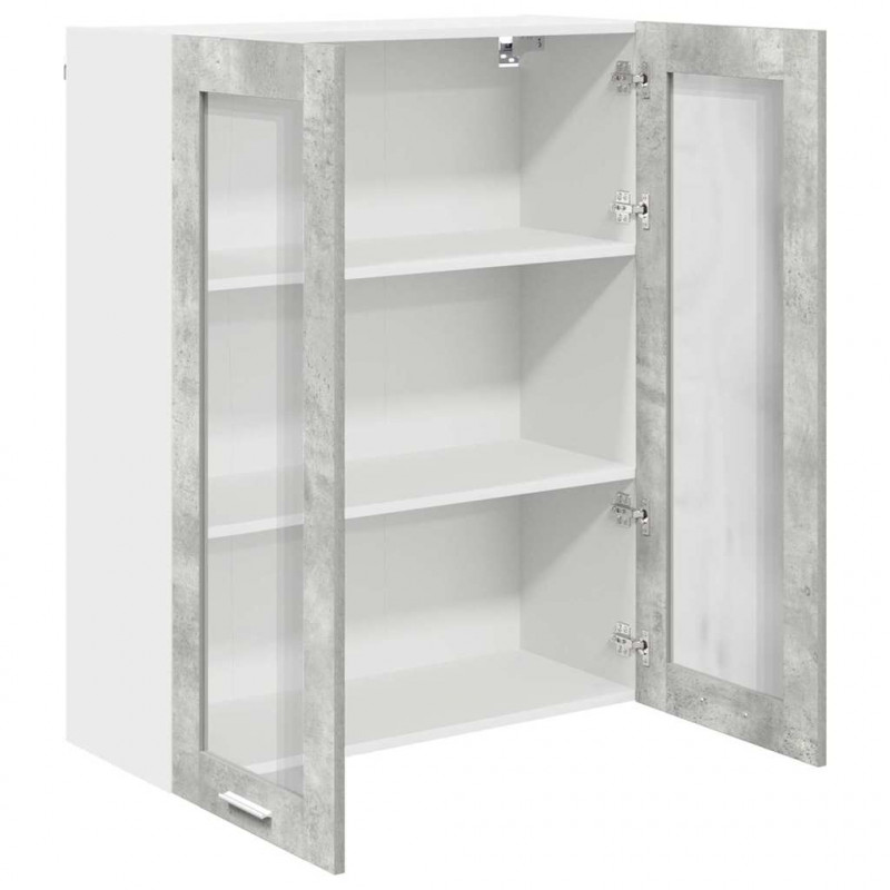 Szafka wisząca z drzwiami Betonowy szary 80 x 31 x 100 cm